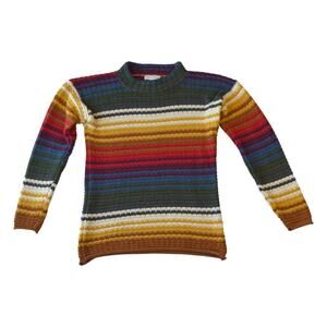 Vintage Jessica Roberts Rainbow Stripe Knit Sweater (Unisex Medium)